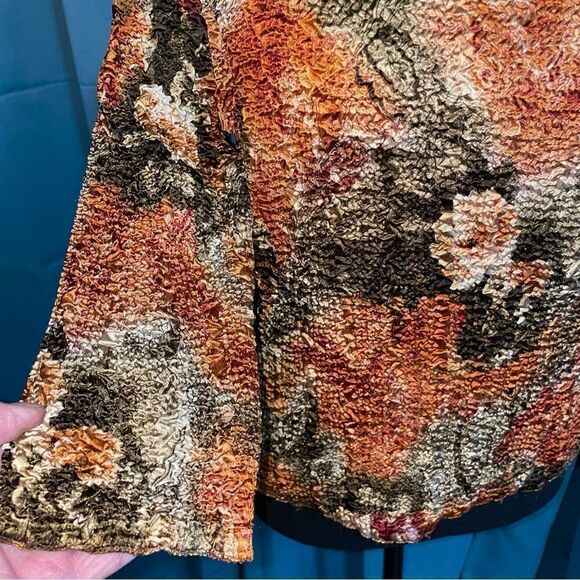 Crinkle top reversible top. Fall colors/rusty orange OSFM - Picture 3 of 8